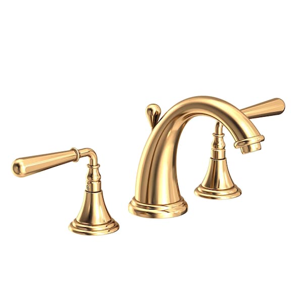 Newport Brass Widespread Lavatory Faucet in Polished Brass Uncoated